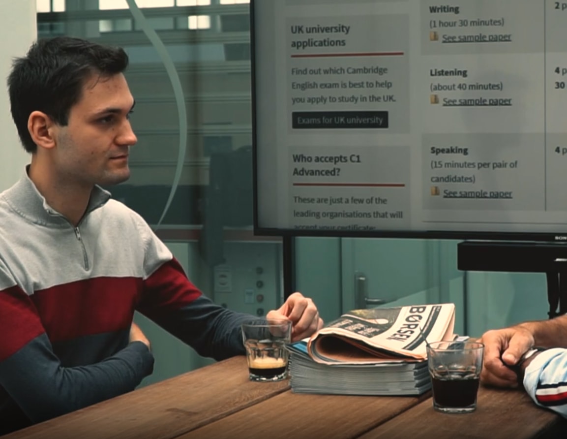 Cambridge test screenshot